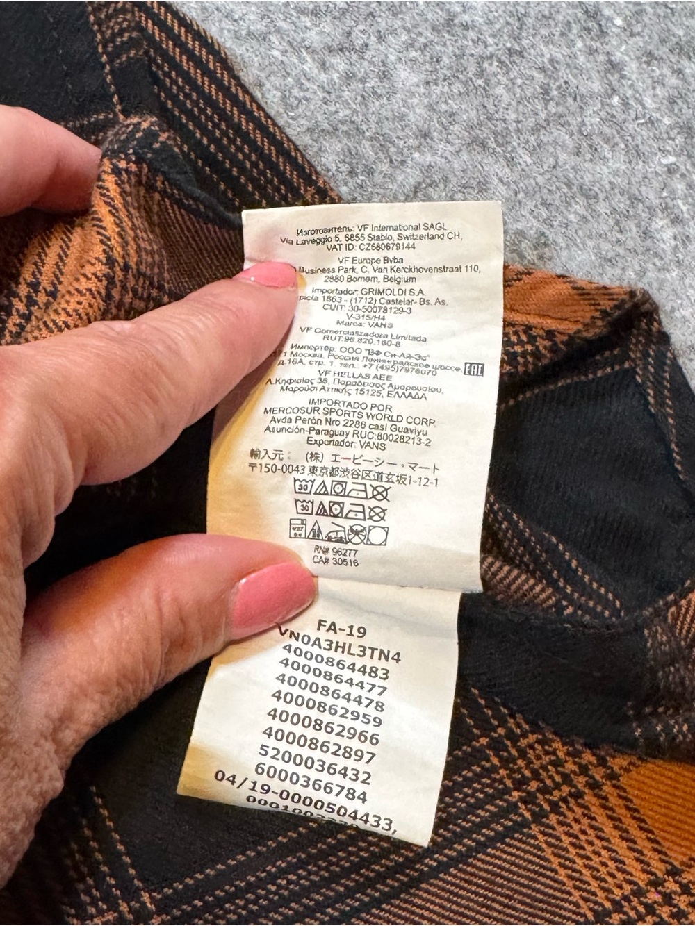 Vans Monterey III Plaid Flannel Shirt Black Orange Men’s XL - Picture 10 of 14
